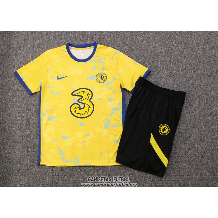 Chandal del Chelsea Manga Corta 2022/2023 Amarillo - Pantalon Corto